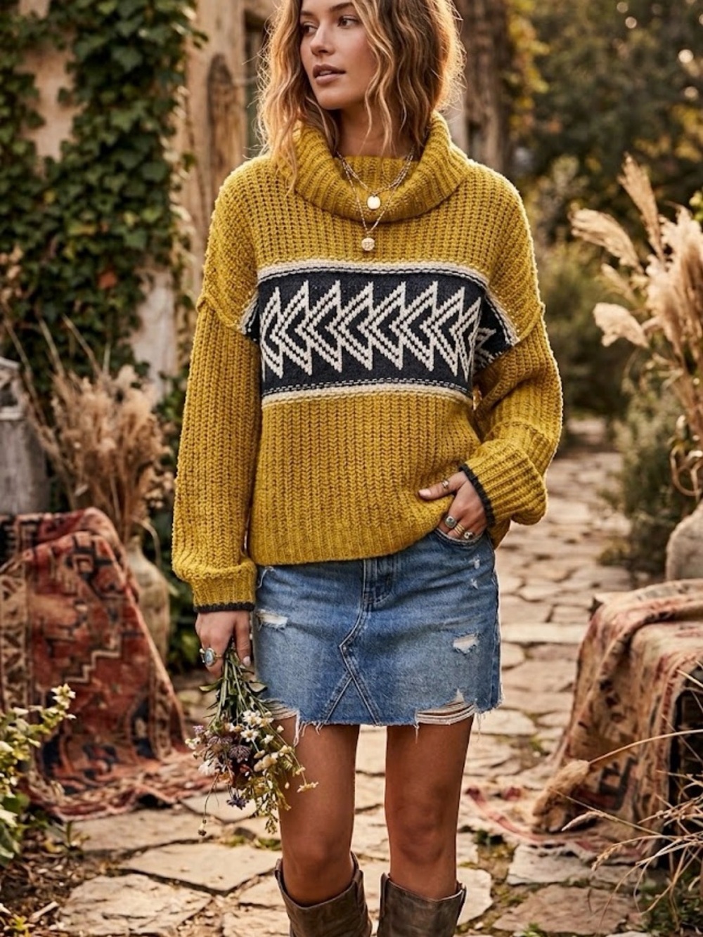 Free People Sweater Pullover Cotton Blend